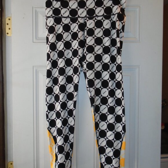 ADIDAS RICH MNISI LOVE UNITES POLKA DOT ATHLETIC LEGGINGS WOMENS PANTS SIZE XL - Picture 1 of 12
